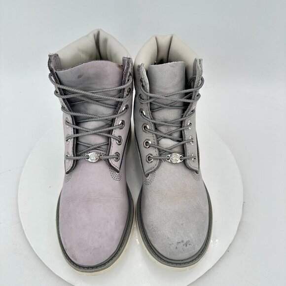 Timberland Nellie Women Size 7.5 Mono Grey Nubuck Leather Hiking Ankle Boot - Picture 3 of 11